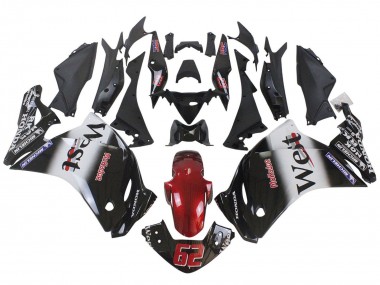 Carena Moto Honda CBR250RR 2011-2015 - Nero Lucido Bianco West Rosso HRC 62 Fabbrica