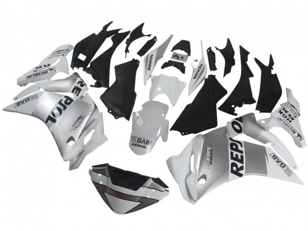 Carena Moto Honda CBR250RR 2011-2015 - Argento Bianco Nero Repsol