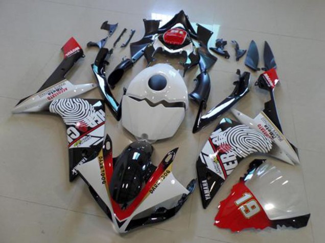 Carena Moto Yamaha YZF R1 2007-2008 - Bianco Rosso Nero Giallo Dark Dog