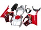 Carena Moto Honda VTR1000 2000-2006 - Argento Rosso Nero Banda Corsa
