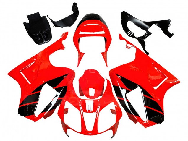 Carena Moto Honda VTR1000 2000-2006 - Rosso Nero Lucido Banda