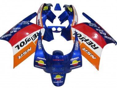 Carena Moto Honda NSR250R 1988-1989 - Arancia Bianco Rosso Blu Repsol Fabbrica