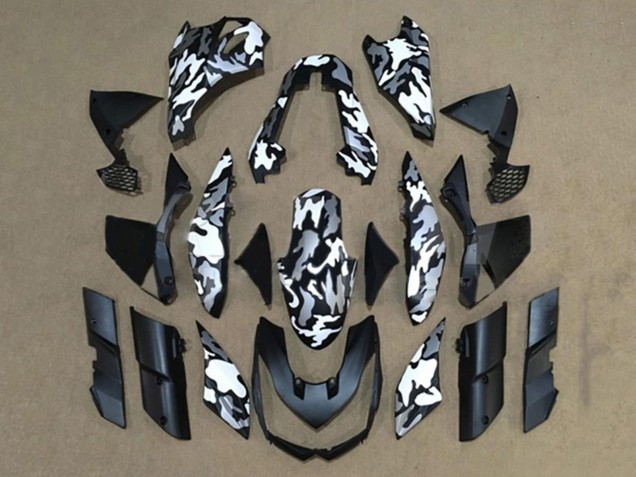 Carena Moto Kawasaki Z1000 2010-2013 - Nero Bianco Camouflage
