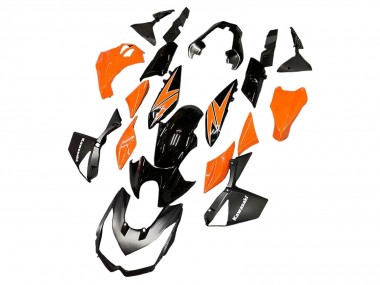 Carena Moto Kawasaki Z1000 2010-2013 - Arancia Nero Lucido Fabbrica