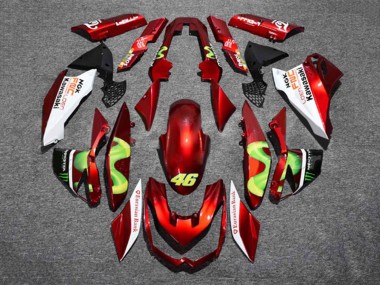 Carena Moto Kawasaki Z1000 2010-2013 - Rosso Bianco Verde Mostro 46 Fabbrica