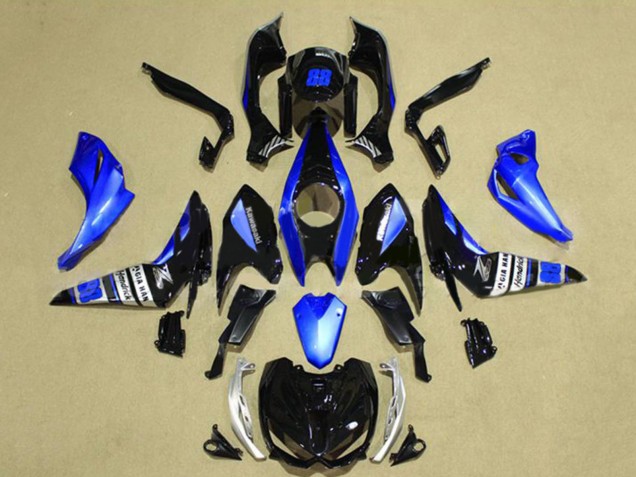 Carena Moto Kawasaki Z1000 2014-2019 - Blu Nero Lucido