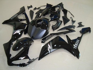 Carena Moto Yamaha YZF R1 2007-2008 - Nero Lucido Nero Opaco Bianco Decal Fabbrica