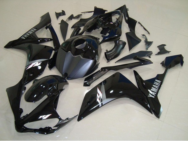 Carena Moto Yamaha YZF R1 2007-2008 - Nero Lucido Nero Opaco Bianco Decal