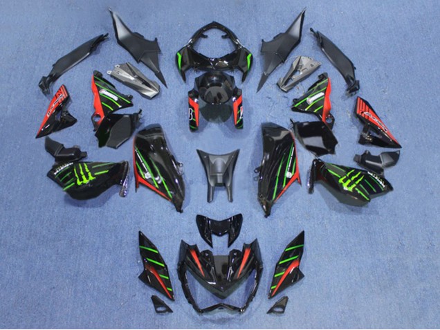 Carena Moto Kawasaki Z800 2013-2018 - Nero Rosso Verde