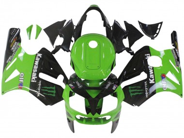 Carena Moto Kawasaki ZX12R 2002-2006 - Verde Nero Lucido Elf Touch4 Mostro Fabbrica