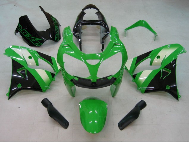 Carena Moto Kawasaki ZX9R 2000-2001 - Verde Argento Nero