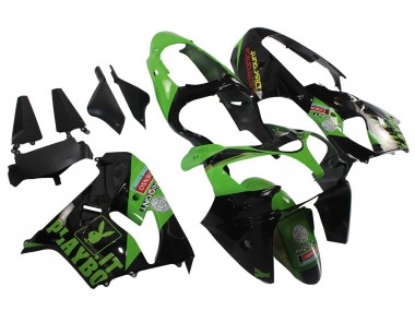 Carena Moto Kawasaki ZX9R 2000-2001 - Verde Nero Playboy DENSO Fabbrica