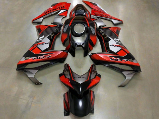 Carena Moto Honda CBR650R 2021-2023 - Rosso Argento Nero Lucido