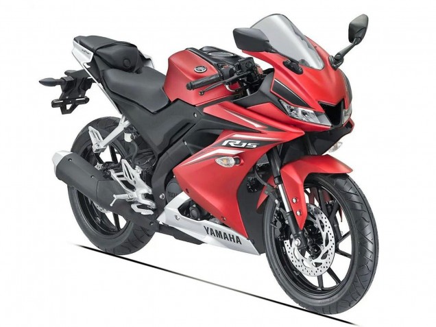 Carena Moto Yamaha YZF R15 2018-2024 - Rosso Opaco Nero