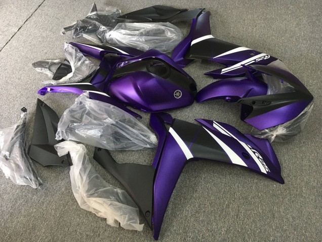 Carena Moto Yamaha YZF R3/R25 2015-2018 - Bianco Viola Nero Opaco