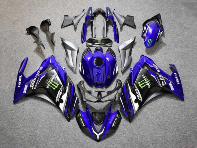 Carena Moto Yamaha YZF R3/R25 2015-2018 - Blu Argento Nero Mostro