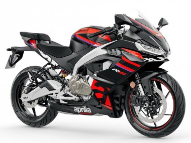 Carena Moto Aprilia RS457 2024-2025 - Nero Opaco Rosso Fabbrica