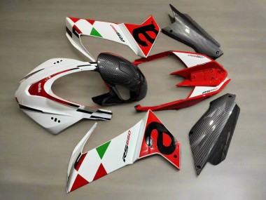Carena Moto Aprilia RS660 2020-2024 - Bianco Rosso Nero Fibra di Carbonio Verde Fabbrica
