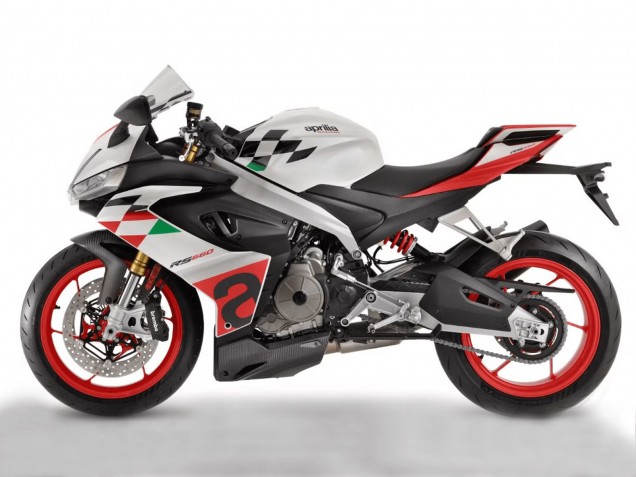 Carena Moto Aprilia RS660 2020-2024 - Bianco Rosso Nero Fibra di Carbonio Verde