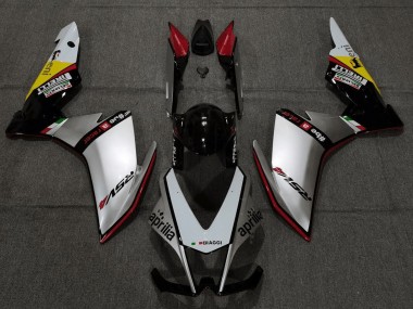 Kit Carena Moto ABS Aprilia RSV4 1000 2009-2015 - Argento Rosso Nero Giallo Fabbrica