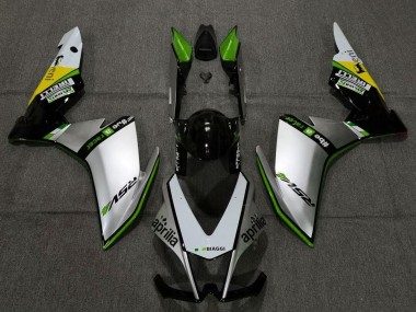 Carena Moto Aprilia RSV4 1000 2009-2015 - Argento Nero Verde Giallo Fabbrica