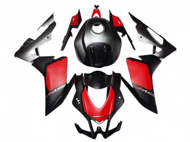 Kit Carena Moto Aprilia RSV4 1000 2009-2015 - Nero Opaco Rosso Grigio