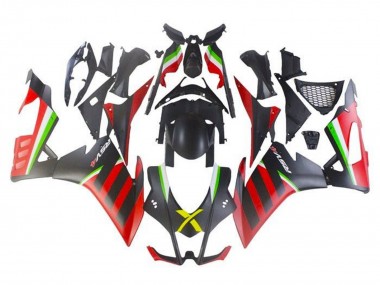 Carena Moto Aprilia RSV4 1000 2009-2015 - Nero Opaco Rosso Verde Banda Fabbrica