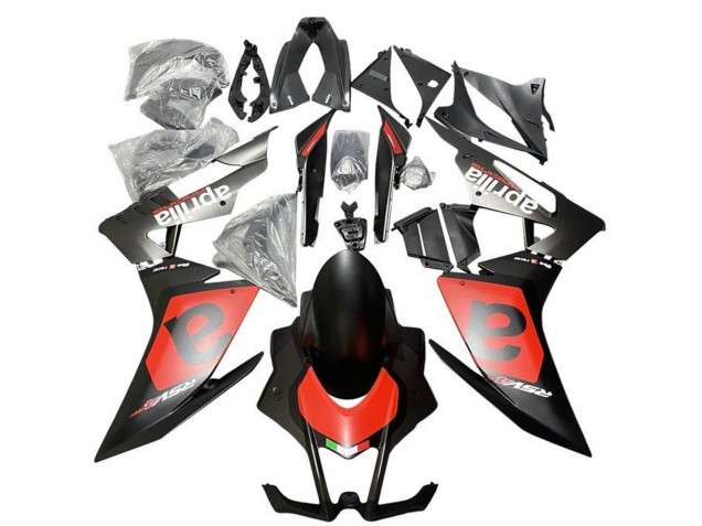 Carena Moto Aprilia RSV4 1000 2009-2015 - Nero Opaco Rosso Bianco