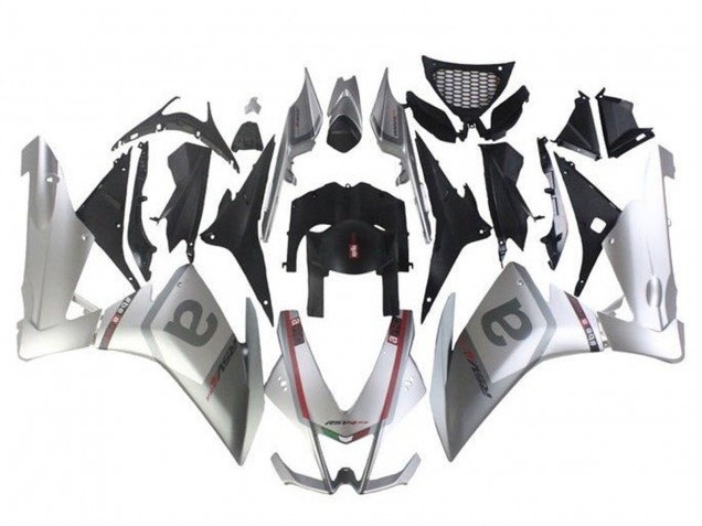 Carena Moto Aprilia RSV4 1000 2009-2015 - Argento Grigio Nero Rosso