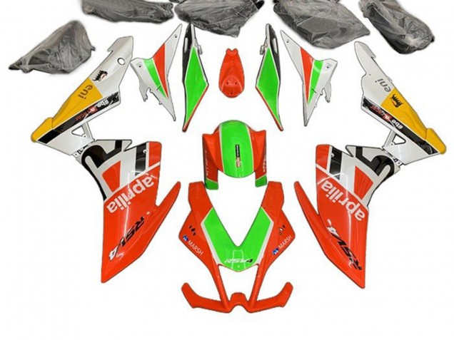 Carena Moto Aprilia RSV4 1000 2009-2015 - Rosso Verde Bianco Giallo