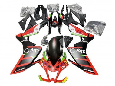 Carena Moto Aprilia RSV4 1000 2009-2015 - Nero Opaco Rosso Verde Bianco Fabbrica