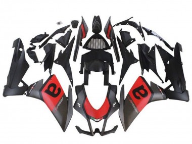 Carena Moto Aprilia RSV4 1000 2009-2015 - Nero Opaco Rosso Fabbrica
