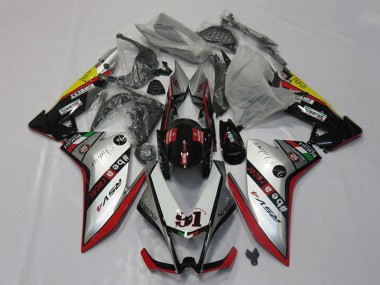 Carena Moto Aprilia RSV4 1000 2009-2015 - Argento Rosso Nero Giallo Fabbrica