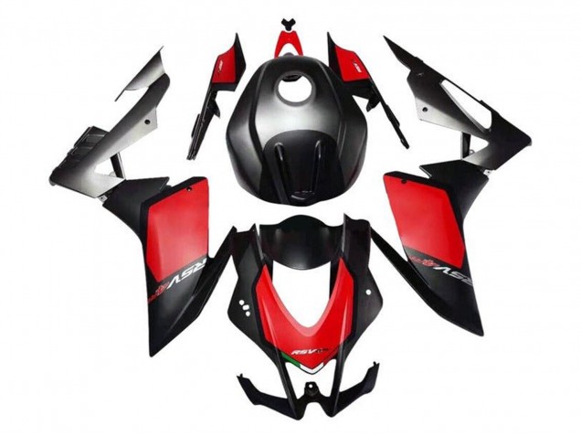 Carena Moto Aprilia RSV4 1000 2016-2020 - Nero Opaco Rosso Grigio