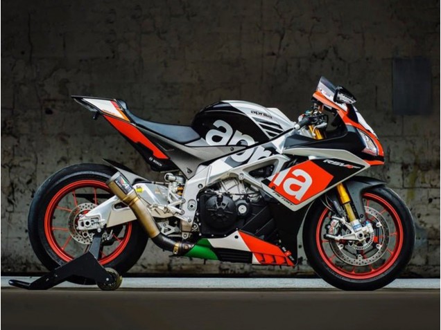 Carena Moto Aprilia RSV4 1000 2016-2020 - Nero Opaco Argento Rosso Verde