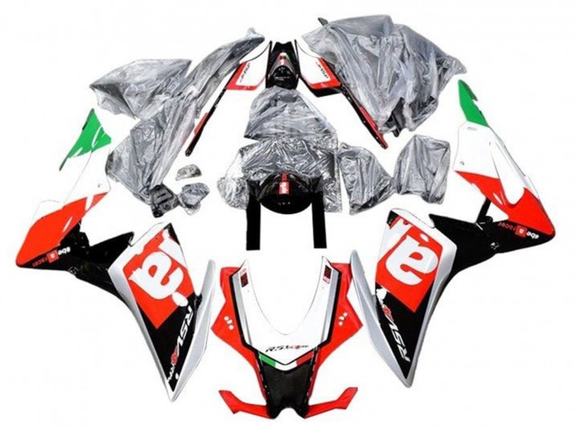 Carena Moto Aprilia RSV4 1000 2016-2020 - Rosso Nero Argento Verde