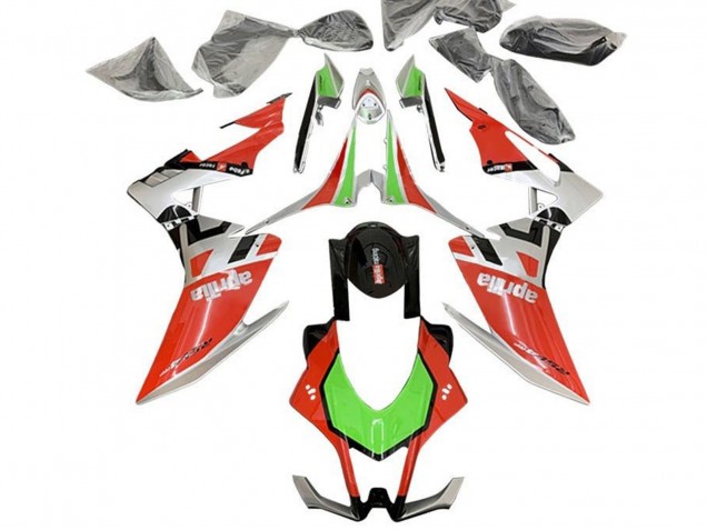 Carena Moto Aprilia RSV4 1000 2016-2020 - Rosso Argento Nero Verde