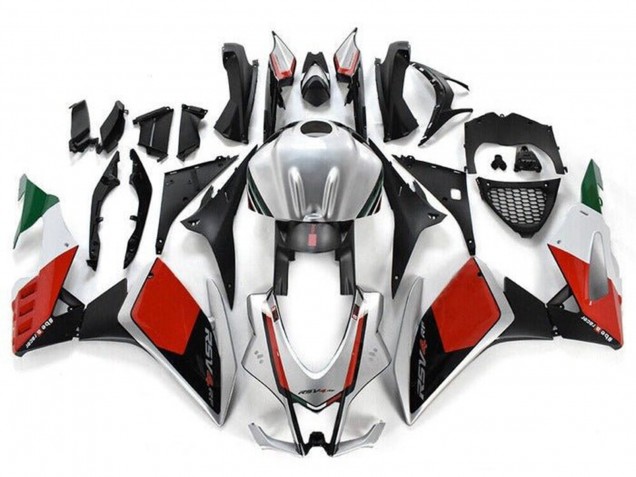 Carena Moto Aprilia RSV4 1000 2016-2020 - Argento Rosso Nero Verde