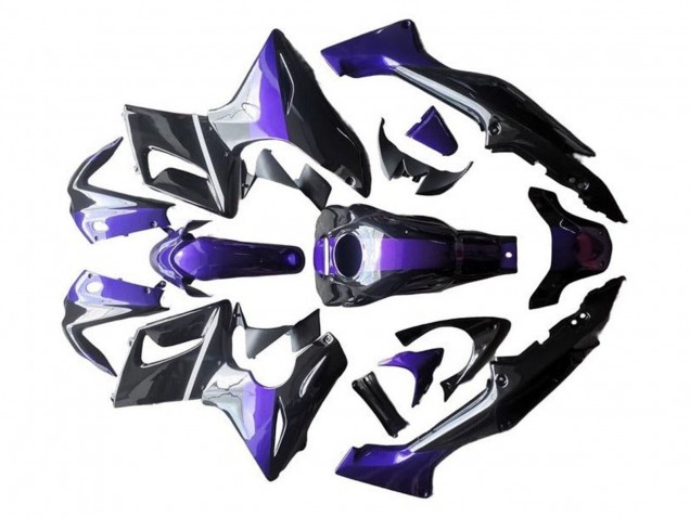 Carena Moto Honda CBR125R 2002-2006 - Argento Viola Nero Lucido