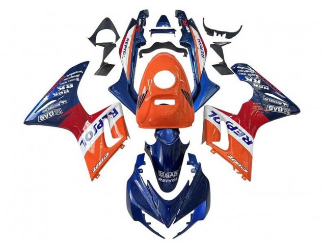 Carena Moto Honda CBR125R 2002-2006 - Arancia Bianco Rosso Blu Repsol