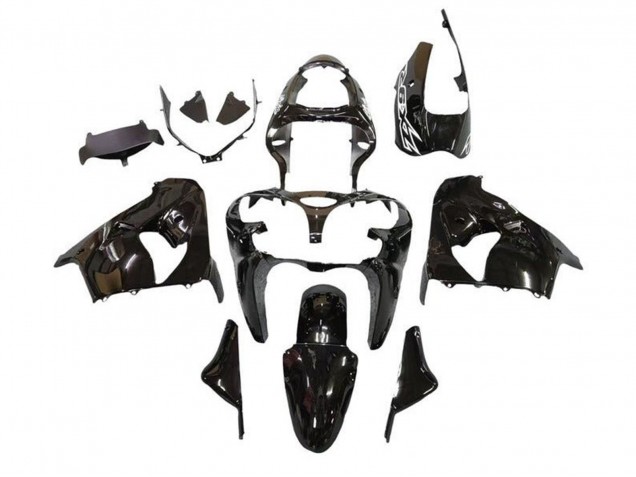 Carena Moto Kawasaki ZX9R 2000-2001 - Nero Lucido Bianco Decal