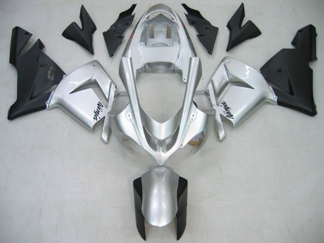 Carena Moto Kawasaki ZX10R 2004-2005 - Lucido Argento Nero Opaco