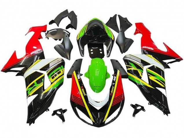 Carena Moto Kawasaki ZX10R 2006-2007 - Rosso Verde Giallo Nero
