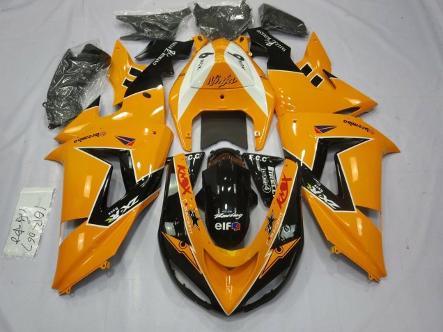 Carena Moto Kawasaki ZX10R 2006-2007 - Arancia Bianco Nero Corsa Elf