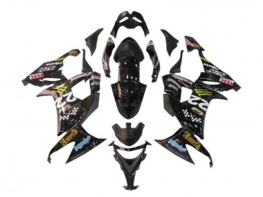Carena Moto Kawasaki ZX10R 2008-2010 - Nero Lucido Blu Giallo Mostro Fabbrica