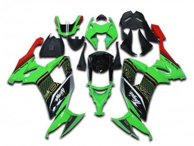 Carena Moto Kawasaki ZX10R 2008-2010 - Verde Nero Rosso Bianco Honeycomb Fabbrica
