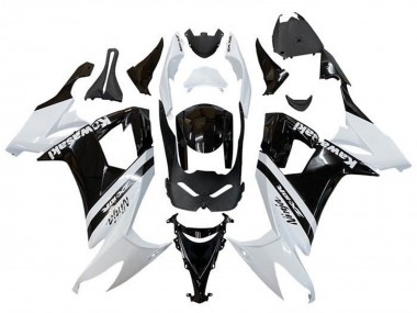 Carena Moto Kawasaki ZX10R 2008-2010 - Bianco Nero Lucido Banda Fabbrica