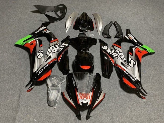 Carena Moto Kawasaki ZX10R 2016-2020 - Nero Lucido Rosso Argento Verde
