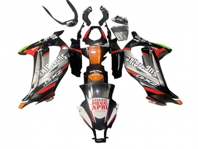 Carena Moto Kawasaki ZX10R 2016-2020 - Argento Nero Rosso Arancia Superbike