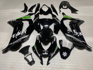 Carena Moto Kawasaki ZX10R 2016-2020 - Nero Lucido Bianco Verde Banda Nevicare Fabbrica